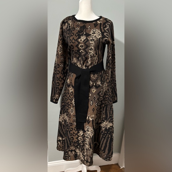 Monsoon Dresses & Skirts - Monsoon Animal Print Long Sleeve Dress